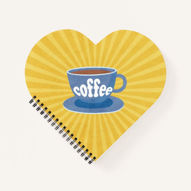 Cuaderno Portátil de diseño de café retro (Anverso)