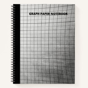 CUADERNO PORTÁTIL DE DISEÑO DE PAPEL DE GRÁFICO NEGRO