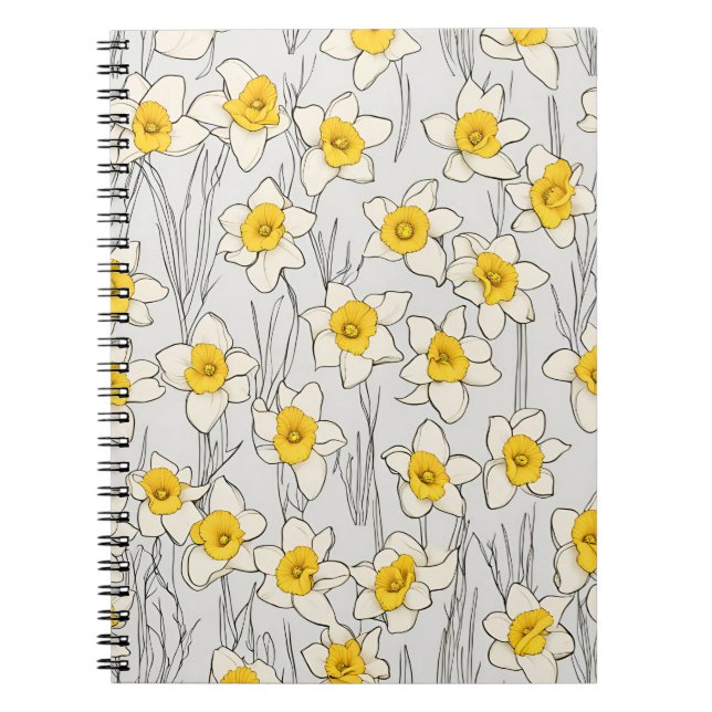 Cuaderno Portátil de diseño espiral de Daffodil (Frente)