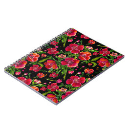 Cuaderno Portátil de diseño floral de amapola para amapola