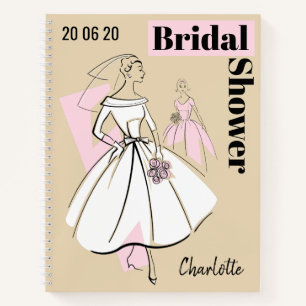 Cuaderno Portátil de ducha de novia del grupo neutral de la