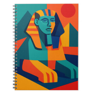 Cuaderno Portátil de esfinge de arte pop colorido