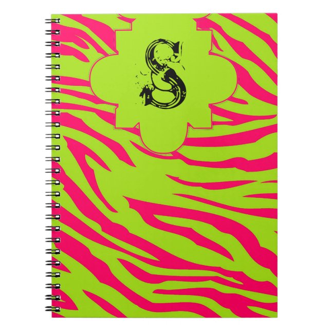 Cuaderno Portátil de espiral animal de impresión de cebra d (Frente)
