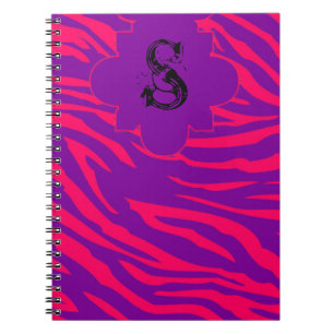 Cuaderno Portátil de espiral animal de impresión de cebra m