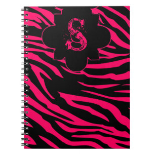 Cuaderno Portátil de espiral animal de impresión de cebra n
