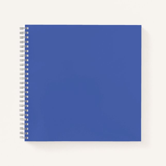 Cuaderno Portátil de espiral azul medio #445EAA (Anverso)