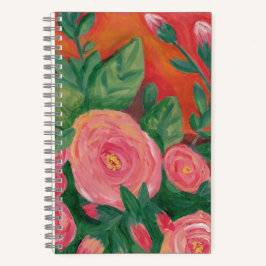 Cuaderno Portátil de espiral cálido y rosey