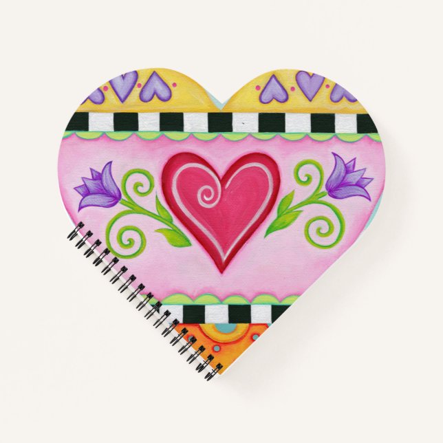 Cuaderno Portátil de espiral cardíaca (Anverso)