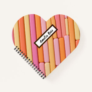 Cuaderno Portátil de espiral cardíaca personalizado - Geomé