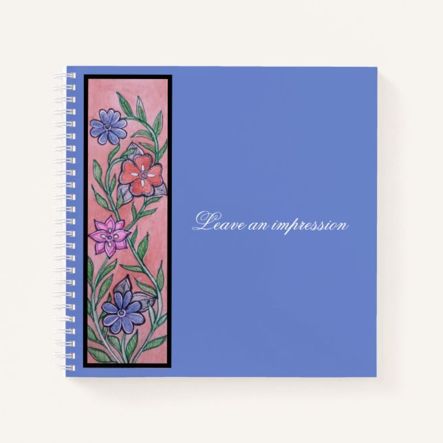 Cuaderno Portátil de espiral de 8,5" x 8,5" personalizado (Anverso)