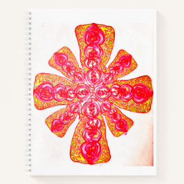 Cuaderno Portátil de espiral de alimentación rosa