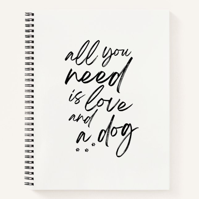 Cuaderno Portátil de espiral de amor de perro (Anverso)