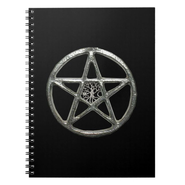 Cuaderno Portátil De Espiral De Árbol Pentáculo De Vida (Frente)