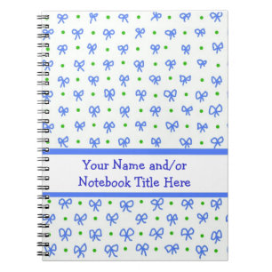 Cuaderno Portátil de espiral de arcos azules/verdes/blancos