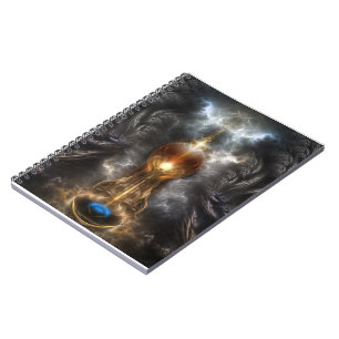 Cuaderno Portátil De Espiral De Arte Fractal Ligero