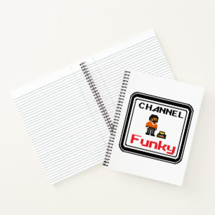 Cuaderno Portátil de espiral de arte para píxeles funky de 