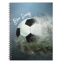 Portátil de espiral de bolas de fútbol personaliza
