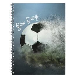 Cuaderno Portátil de espiral de bolas de fútbol personaliza