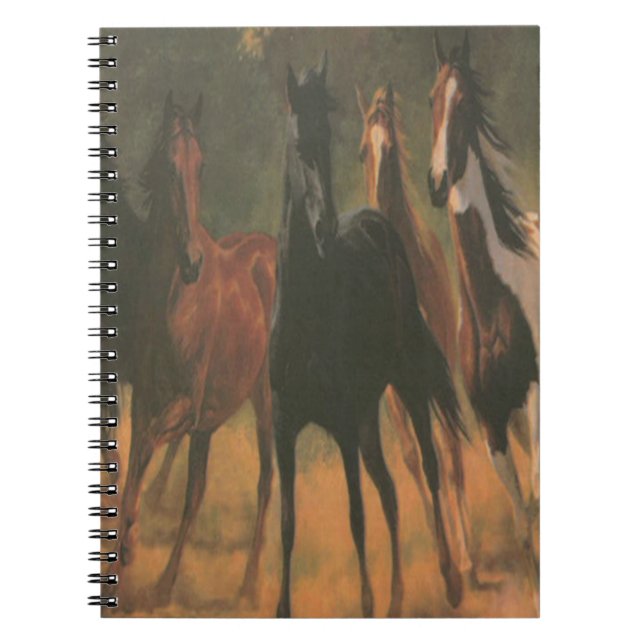 Cuaderno Portátil de espiral de caballos (Frente)