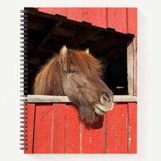 Cuaderno Portátil de espiral de caballos islandés