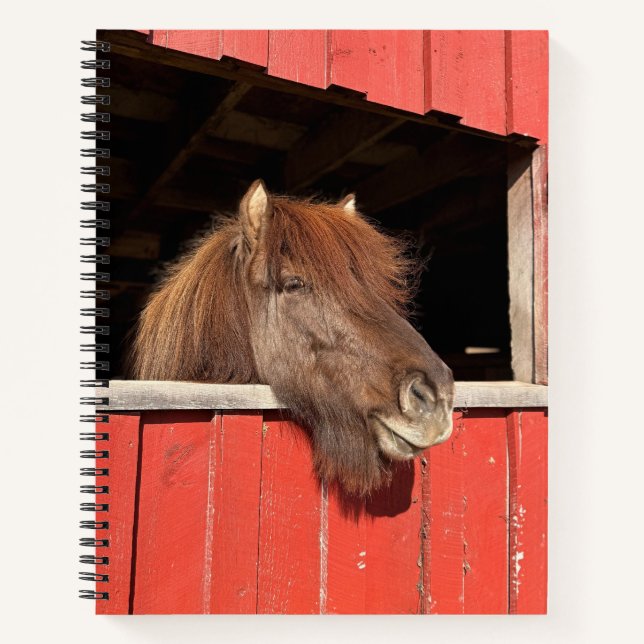 Cuaderno Portátil de espiral de caballos islandés (Anverso)
