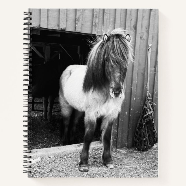 Cuaderno Portátil de espiral de caballos islandés (Anverso)