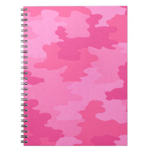 Cuaderno Portátil de espiral de camuflaje rosado caliente
