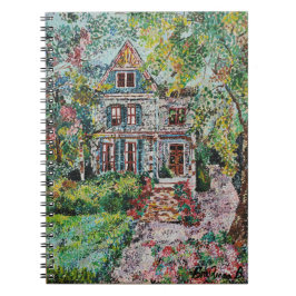Cuaderno Portátil de espiral de casa victoriana