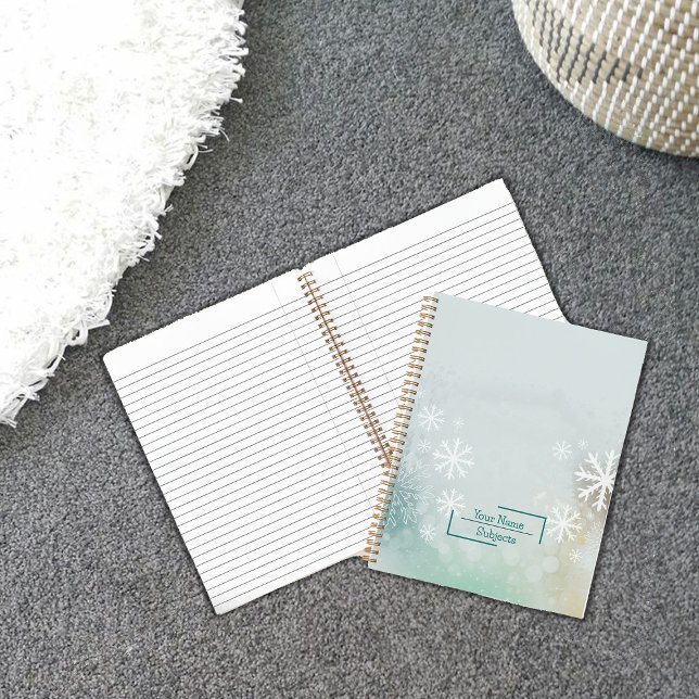 Cuaderno Portátil de espiral de copo de nieve blanco person (Subido por el creador)