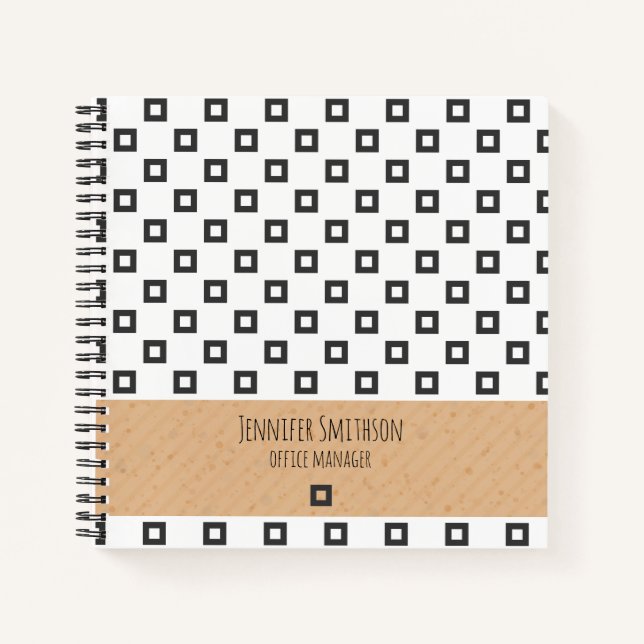 Cuaderno Portátil de espiral de estilo geométrico moderno (Anverso)