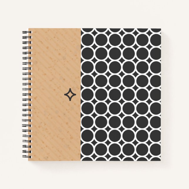 Cuaderno Portátil de espiral de estilo geométrico moderno (Anverso)