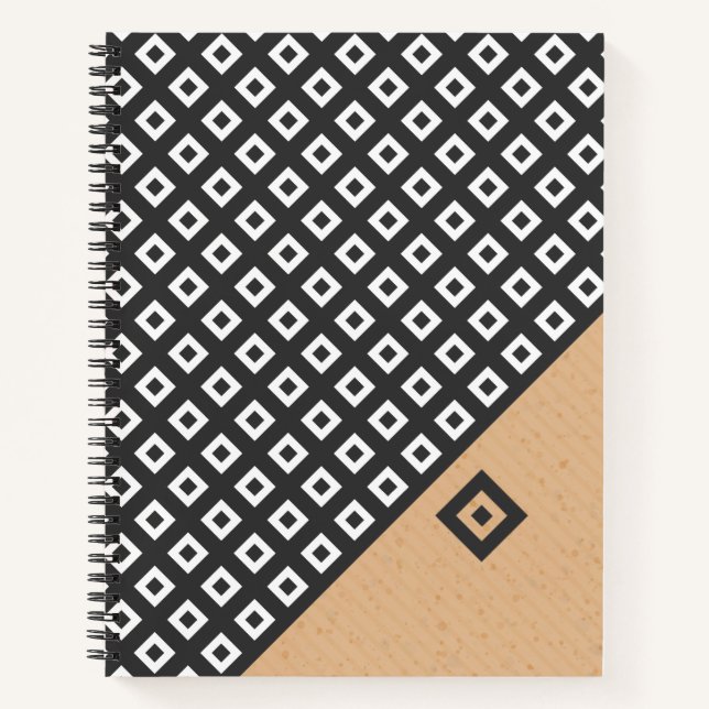 Cuaderno Portátil de espiral de estilo geométrico moderno (Anverso)