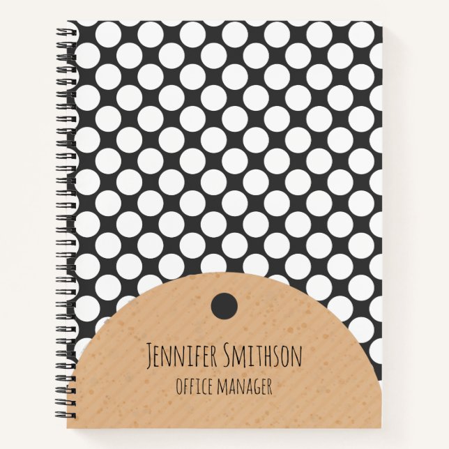 Cuaderno Portátil de espiral de estilo geométrico moderno (Anverso)