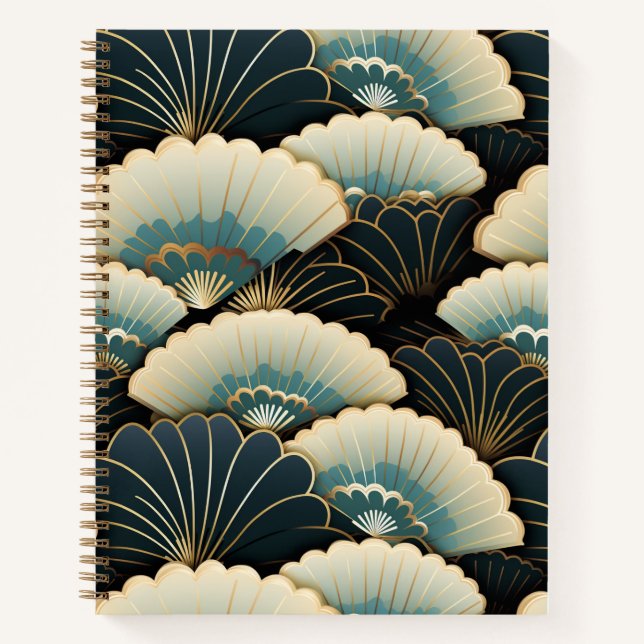 Cuaderno Portátil de espiral de fans de inspiración japones (Anverso)