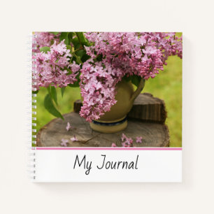 Cuaderno Portátil de espiral de fotografía con lálabas flor