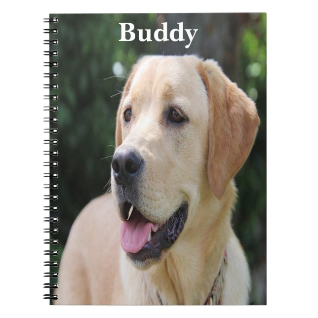 Cuaderno Portátil de espiral de fotos de perro personalizad (Frente)