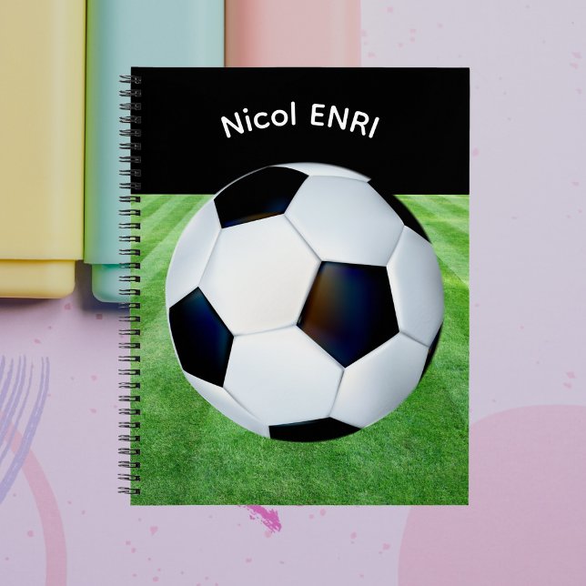 Cuaderno Portátil de espiral de fútbol personalizado para n (Subido por el creador)