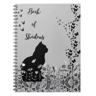 Cuaderno Portátil de espiral de gatos de mariposa de sombra