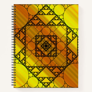 Cuaderno Portátil de espiral de geometría fractal