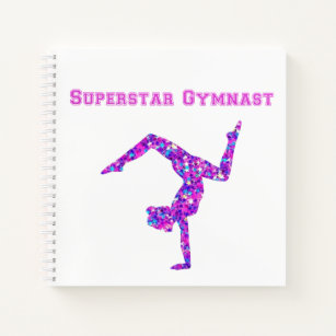 Cuaderno Portátil de espiral de gimnastas superestrella