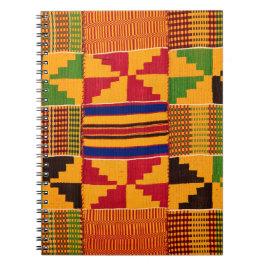 Cuaderno Portátil de espiral de impresión africana