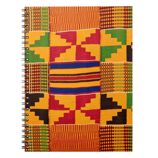 Cuaderno Portátil de espiral de impresión africana (Frente)