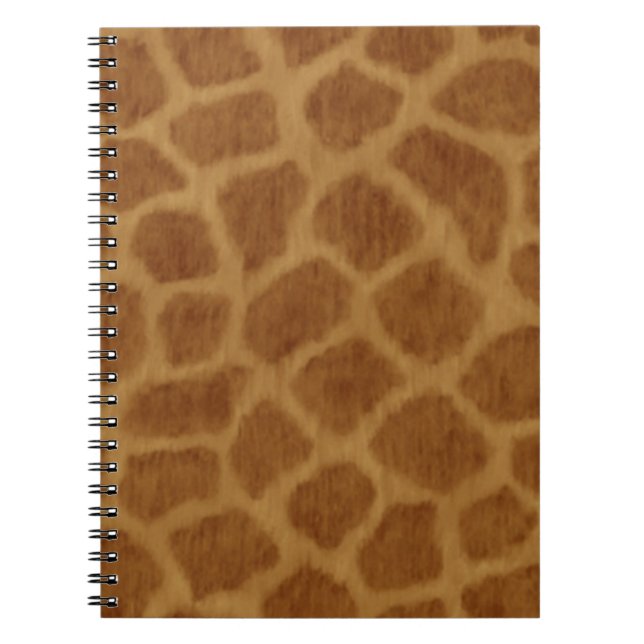 Cuaderno Portátil de espiral de impresión de jirafa (Frente)