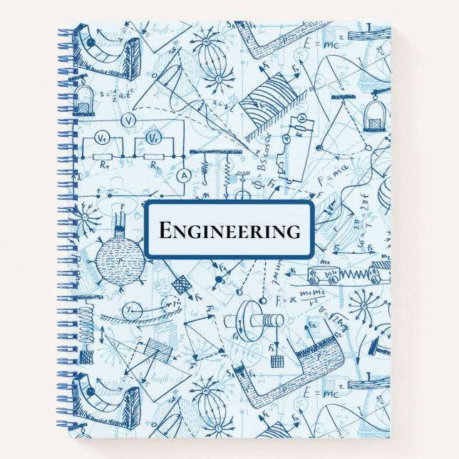Cuaderno Portátil de espiral de ingeniería (Anverso)