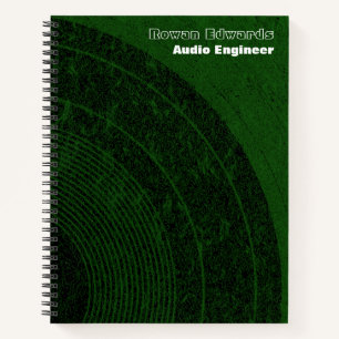 Cuaderno Portátil de espiral de ingeniero de audio