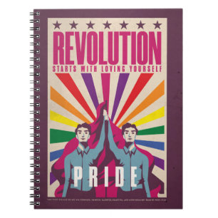 Cuaderno Portátil de espiral de la Revolución del Orgullo V