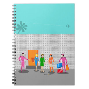 Cuaderno Portátil de espiral de manantiales de palm atómico