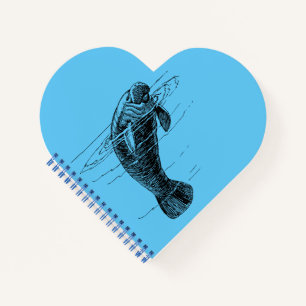 Cuaderno Portátil de espiral de manatí