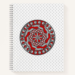 Cuaderno Portátil de espiral de maquinaria roja