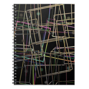 Cuaderno Portátil de espiral de marcos Metalizado fractaliz
